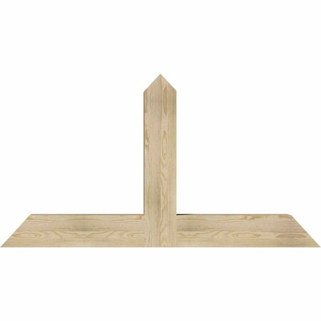 Ekena Millwork Portland Rough Sawn Timber Gable Bracket, Douglas Fir, 60"W x 32"H x 6"D x 6"F, 13/12 Pitch GBW060X32X0606POR00RDF